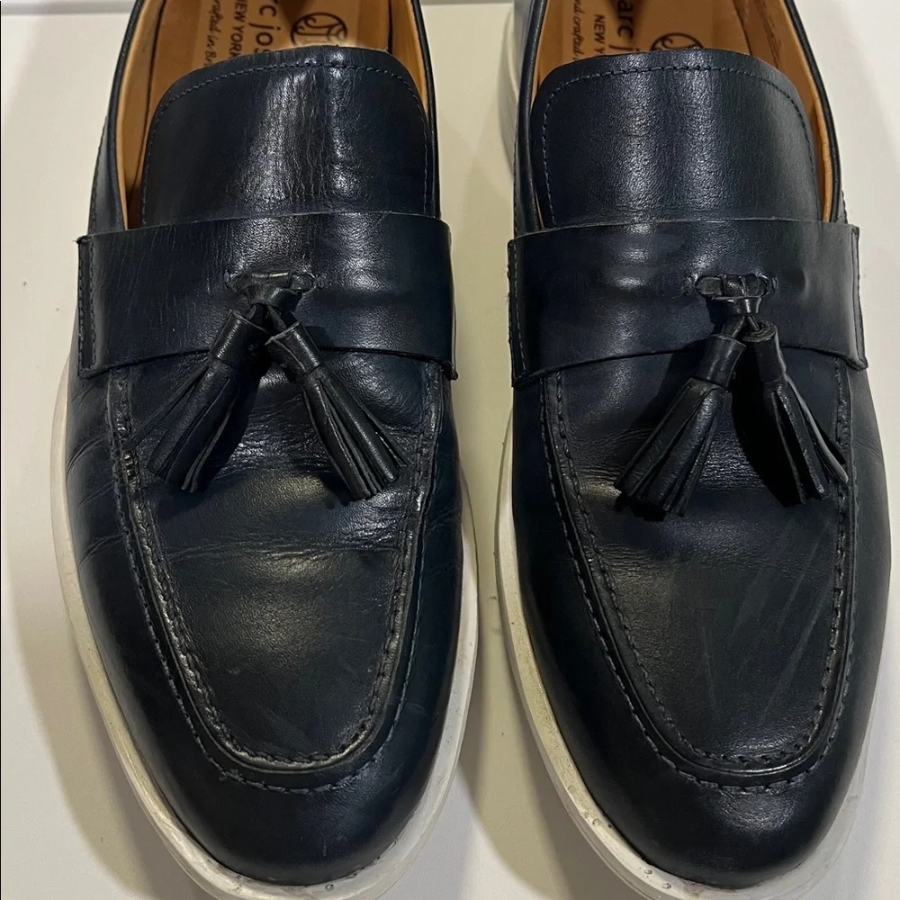 Marc Joseph - 8, Navy‎ Leather Loafers with Tassels